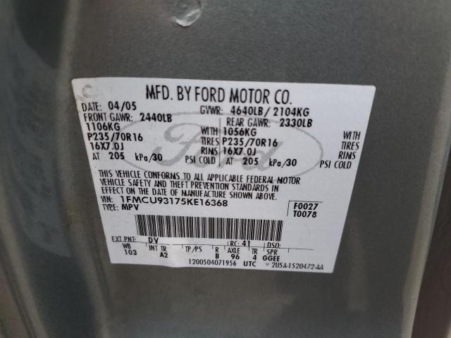 1FMCU93175KE16368 - 2005 FORD ESCAPE XLT GREEN photo 13