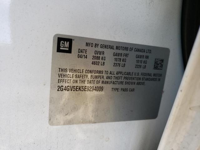2G4GV5EK5E9294009 - 2014 BUICK REGAL 白色 照片 12