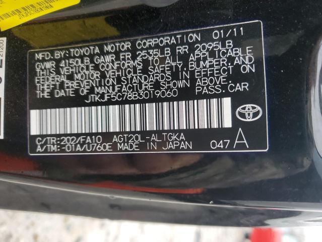 JTKJF5C78B3019060 - 2011 TOYOTA SCION TC 黑色 照片 12