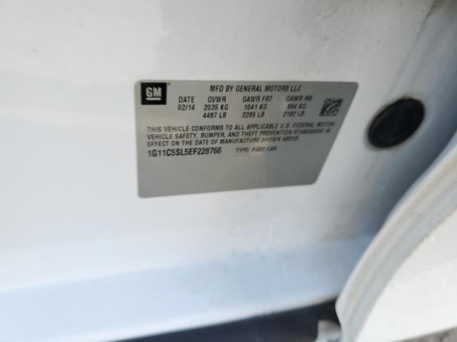 1G11C5SL5EF228766 - 2014 CHEVROLET MALIBU 1LT 白色 照片 12