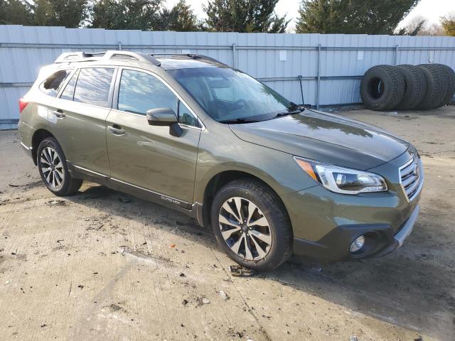 4S4BSALC9F3318362 - 2015 SUBARU OUTBACK 2.5I LIMITED GREEN photo 4