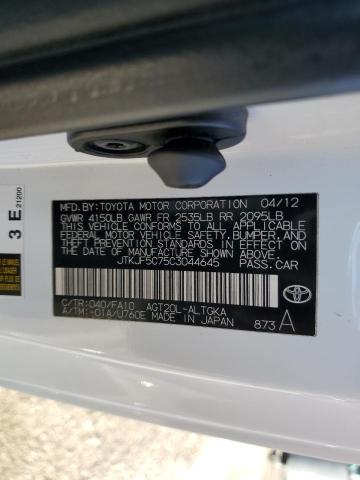 JTKJF5C75C3044645 - 2012 TOYOTA SCION TC Ağ foto 12