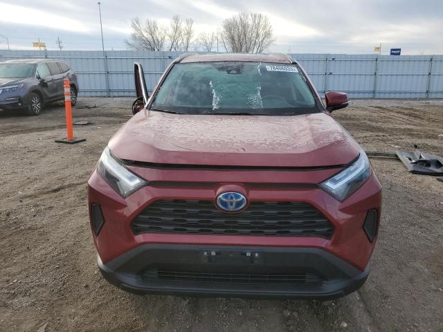 4T3RWRFV8NU062424 - 2022 TOYOTA RAV4 XLE RED photo 5