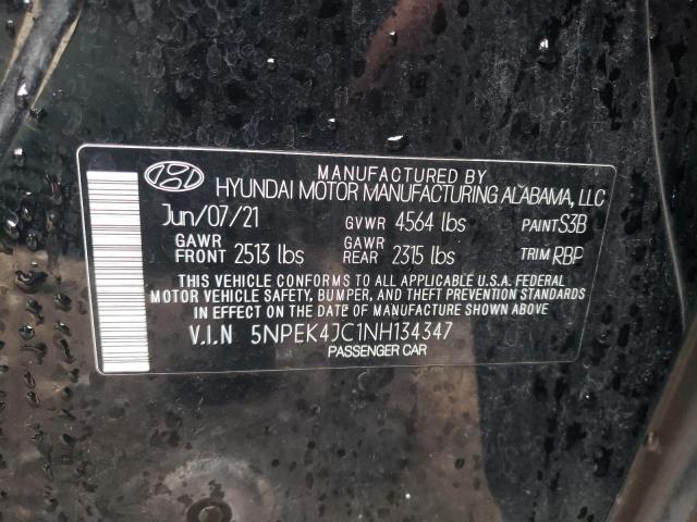 5NPEK4JC1NH134347 - 2022 HYUNDAI SONATA N LINE BLACK photo 13