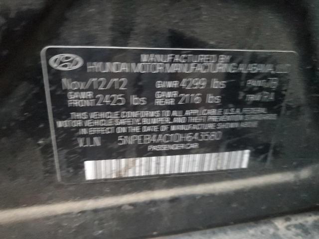 5NPEB4AC1DH643580 - 2013 HYUNDAI SONATA GLS BLACK photo 12