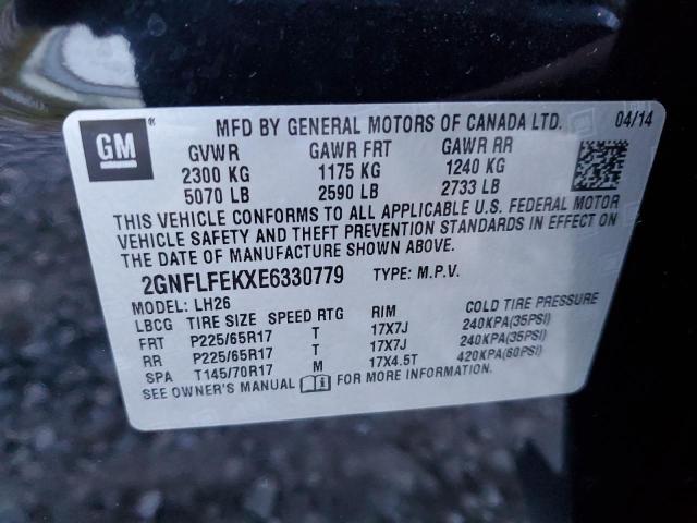 2GNFLFEKXE6330779 - 2014 CHEVROLET EQUINOX LT SILVER photo 13