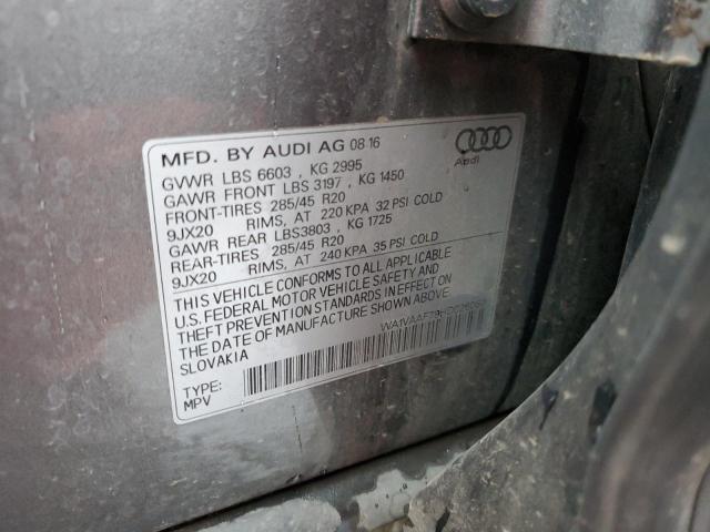 WA1VAAF79HD026060 - 2017 AUDI Q7 PRESTIGE CHARCOAL photo 12