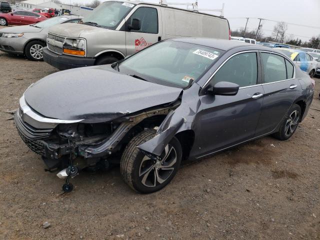 1HGCR2F34HA201858 - 2017 HONDA ACCORD LX GRAY photo 1