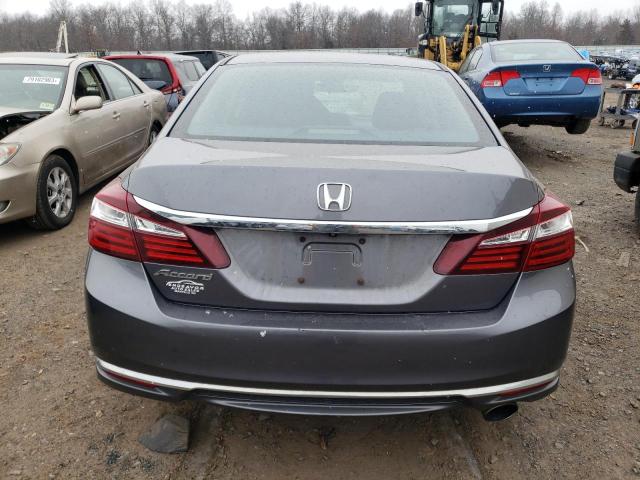 1HGCR2F34HA201858 - 2017 HONDA ACCORD LX GRAY photo 6