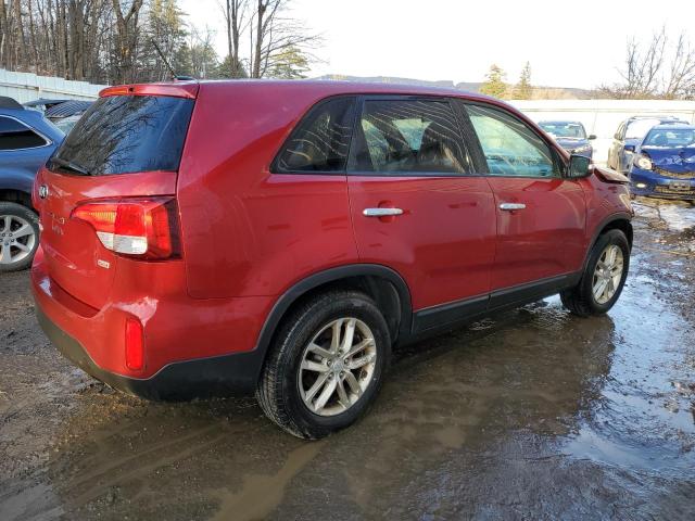 5XYKT3A69EG526228 - 2014 KIA SORENTO LX RED photo 3