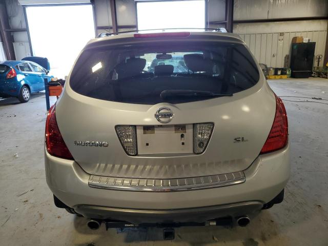 JN8AZ08T17W521281 - 2007 NISSAN MURANO SL SILVER photo 6