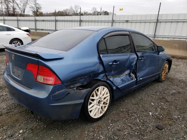 1HGFA16848L081106 - 2008 HONDA CIVIC EX BLUE photo 3