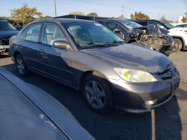 2HGES267X5H500672 - 2005 HONDA CIVIC EX GRAY photo 4