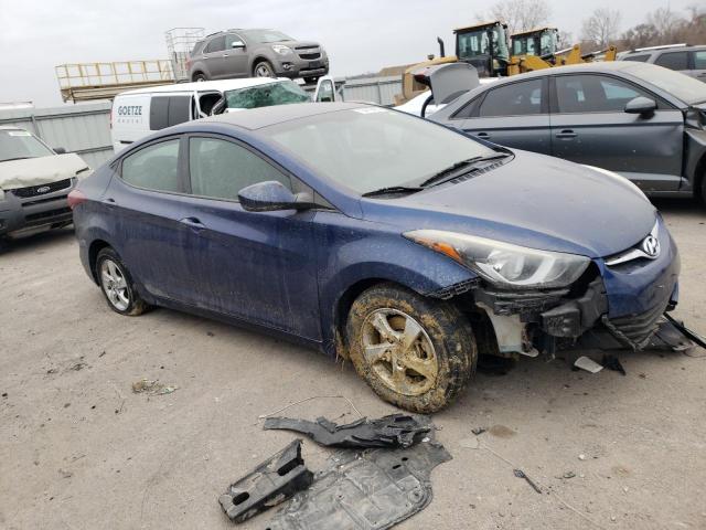 5NPDH4AE7FH646983 - 2015 HYUNDAI ELANTRA SE BLUE photo 4