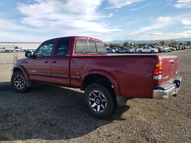 5TBRT3814YS061060 - 2000 TOYOTA TUNDRA ACCESS CAB LIMITED RED photo 2