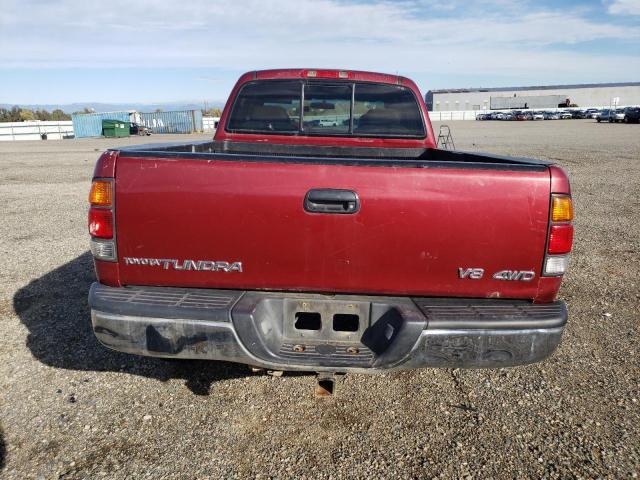 5TBRT3814YS061060 - 2000 TOYOTA TUNDRA ACCESS CAB LIMITED RED photo 6