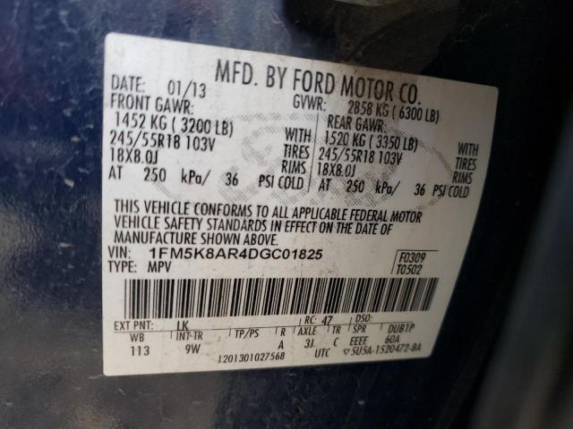 1FM5K8AR4DGC01825 - 2013 FORD EXPLORER POLICE INTERCEPTOR Mavi foto 14