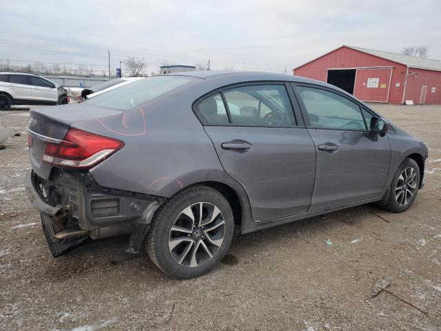 2HGFB2F54EH014538 - 2014 HONDA CIVIC LX GRAY photo 3