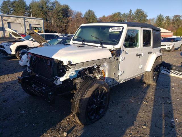 1C4JJXP66MW799452 - 2021 JEEP WRANGLER U SAHARA 4XE WHITE photo 1