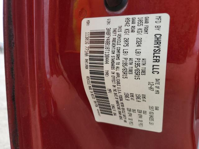 3A8FY48B18T138444 - 2008 CHRYSLER PT CRUISER RED photo 13