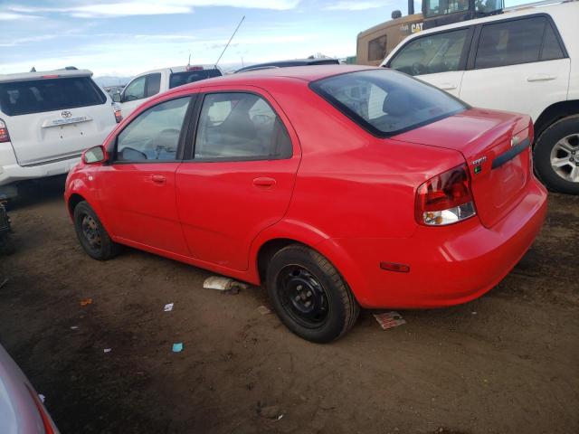 KL1TD52625B503905 - 2005 CHEVROLET AVEO BASE RED photo 2