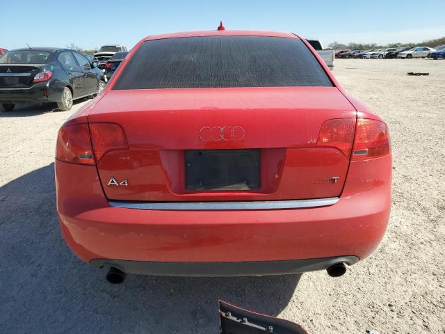 WAUAF78E37A208354 - 2007 AUDI A4 2 RED photo 6