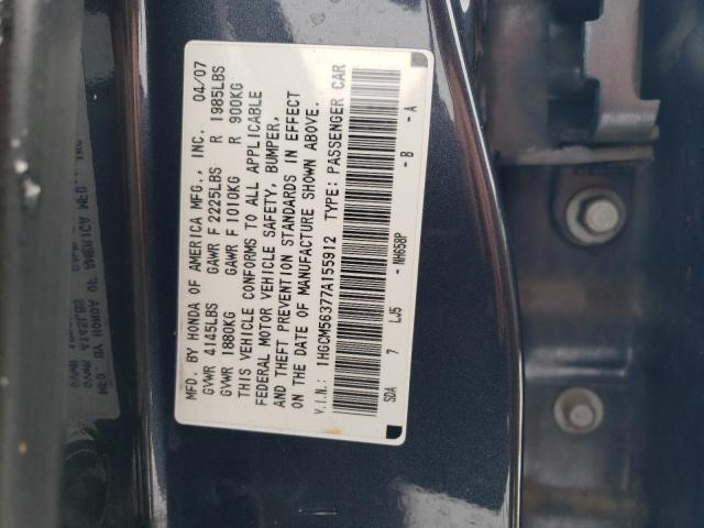 1HGCM56377A155912 - 2007 HONDA ACCORD SE GRAY photo 12