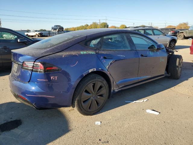 5YJSA1E58NF491586 - 2022 TESLA MODEL S BLUE photo 3