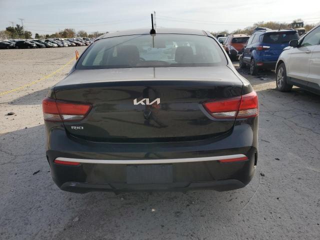 3KPA24AD9NE458383 - 2022 KIA RIO LX BLACK photo 6