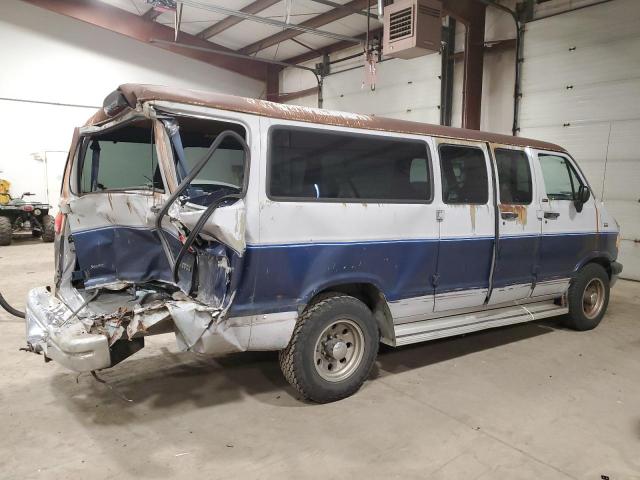 2B5WB35Z3SK521995 - 1995 DODGE RAM WAGON B3500 BLUE photo 3