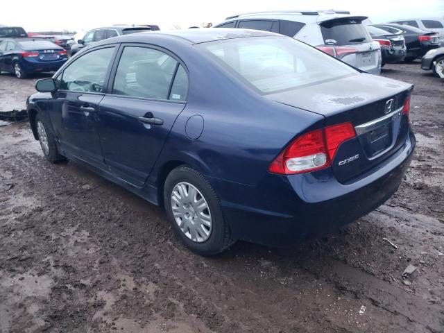 2HGFA16349H512272 - 2009 HONDA CIVIC VP BLUE photo 2