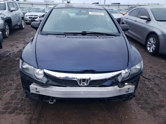 2HGFA16349H512272 - 2009 HONDA CIVIC VP BLUE photo 5