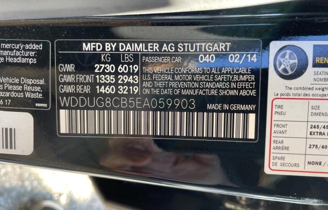 WDDUG8CB5EA059903 - 2014 MERCEDES-BENZ S 550 BLACK photo 10