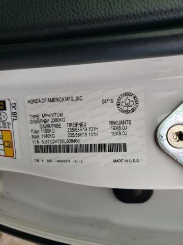 5J8TC2H72KL808466 - 2019 ACURA RDX ADVANCE WHITE photo 14