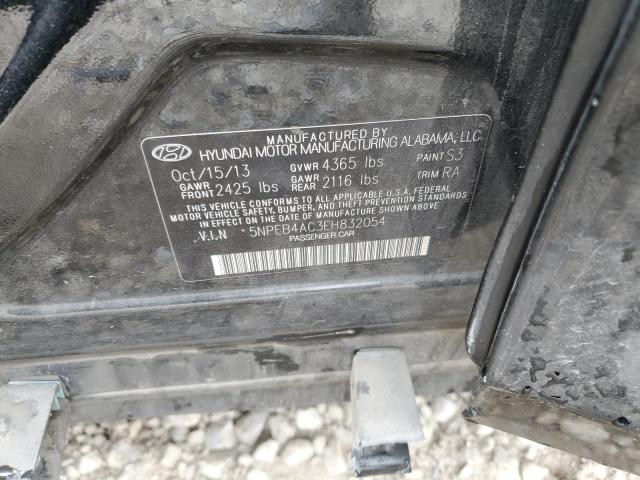 5NPEB4AC3EH832054 - 2014 HYUNDAI SONATA GLS BLACK photo 12