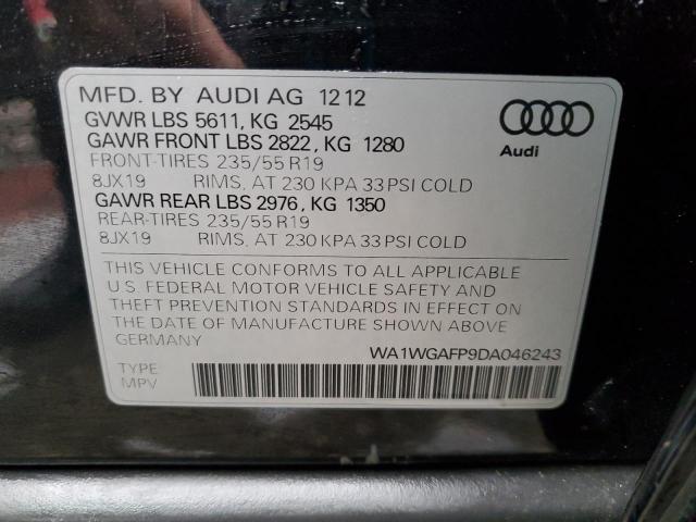 WA1WGAFP9DA046243 - 2013 AUDI Q5 PRESTIGE 黑色 照片 12