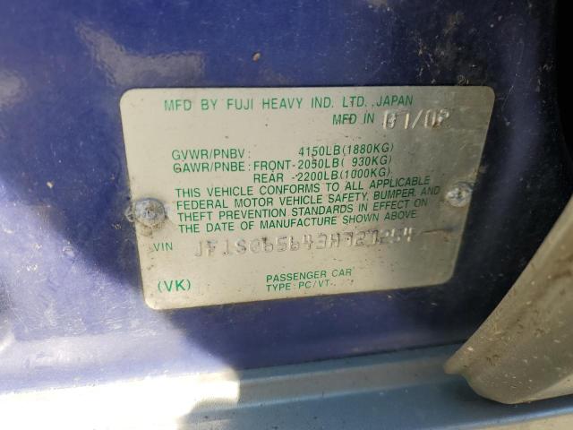 JF1SG65643H727254 - 2003 SUBARU FORESTER 2.5XS Mavi fotoğraf 13