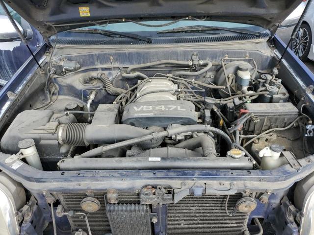 5TBRT3415YS055211 - 2000 TOYOTA TUNDRA ACCESS CAB ლურჯი ფოტო 11