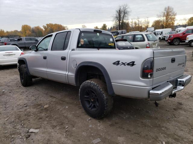 1D7HG48N94S717759 - 2004 DODGE DAKOTA QUAD SLT SILVER photo 2