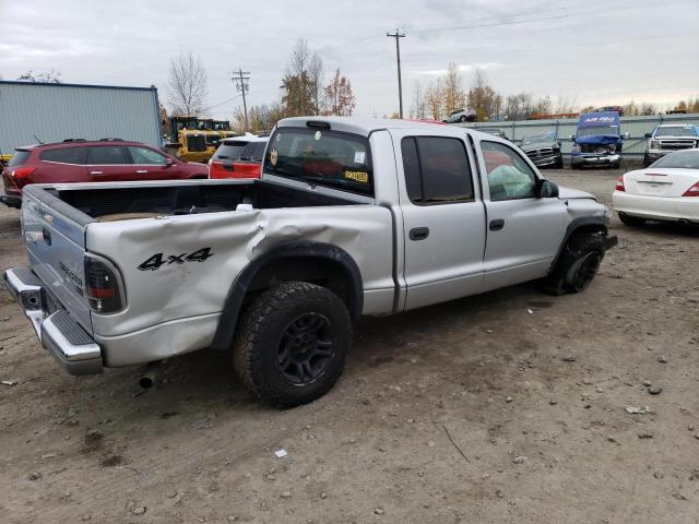 1D7HG48N94S717759 - 2004 DODGE DAKOTA QUAD SLT SILVER photo 3