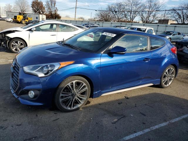 KMHTC6AE1GU294380 - 2016 HYUNDAI VELOSTER TURBO BLUE photo 1