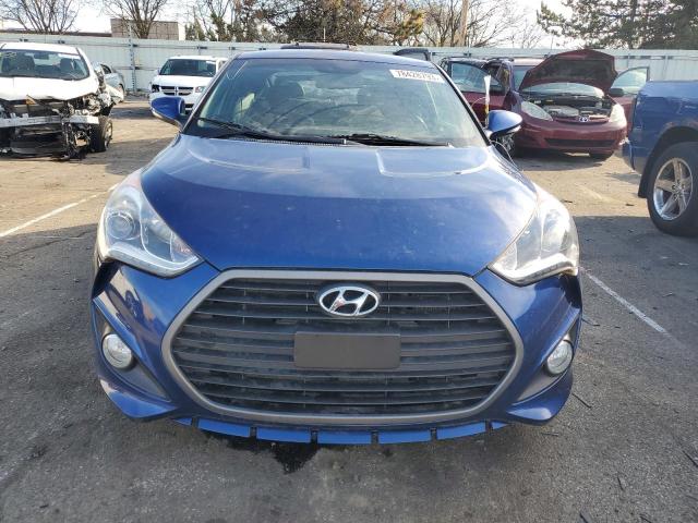 KMHTC6AE1GU294380 - 2016 HYUNDAI VELOSTER TURBO BLUE photo 5