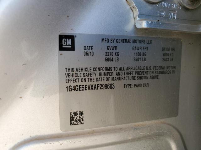 1G4GE5EVXAF298603 - 2010 BUICK LACROSSE CXS Gümüş foto 13