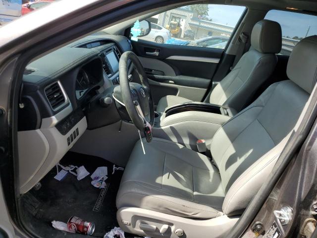 5TDKKRFH9ES020417 - 2014 TOYOTA HIGHLANDER XLE GRAY photo 7