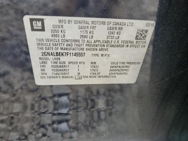 2GNALBEK7F1145557 - 2015 CHEVROLET EQUINOX LT BLUE photo 13