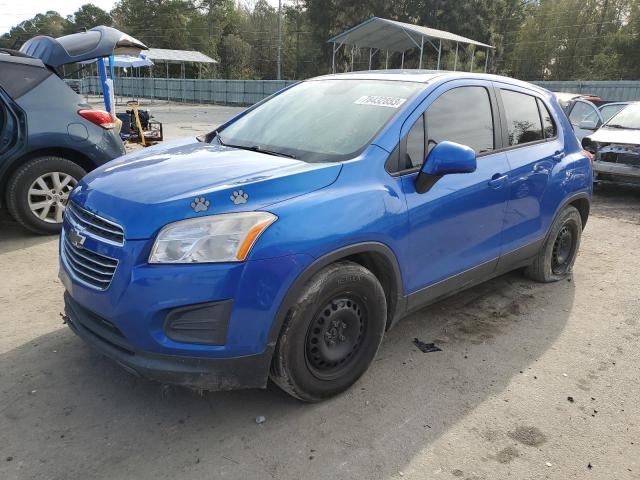 KL7CJKSB6FB263706 - 2015 CHEVROLET TRAX LS BLUE photo 1