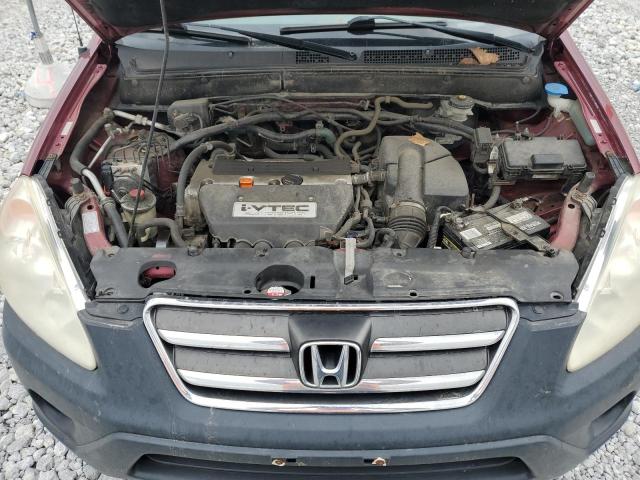 SHSRD78536U446666 - 2006 HONDA CR-V LX BURGUNDY photo 12