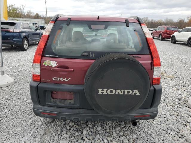 SHSRD78536U446666 - 2006 HONDA CR-V LX BURGUNDY photo 6