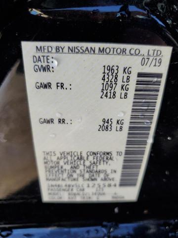 1N4BL4BV5LC125584 - 2020 NISSAN ALTIMA S BLACK photo 12