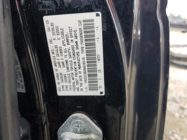 1HGCS12829A018119 - 2009 HONDA ACCORD EXL BLACK photo 13